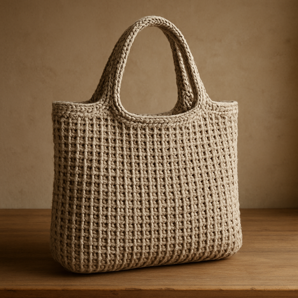 Crochet Elegant Lattice-Style Reusable Tote Bag Free Pattern