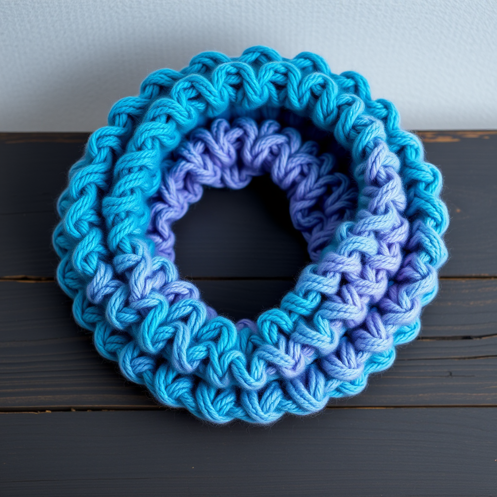 Aurora Borealis Broomstick Lace Neckwarmer Free Pattern – Knitted Chunky Cowl