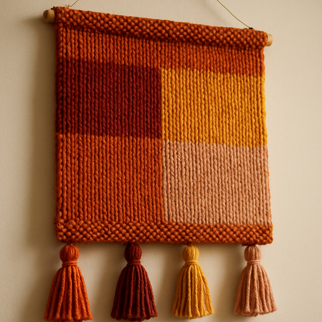 Dark Academia Chunky Knit Wall Hanging - Free Pattern
