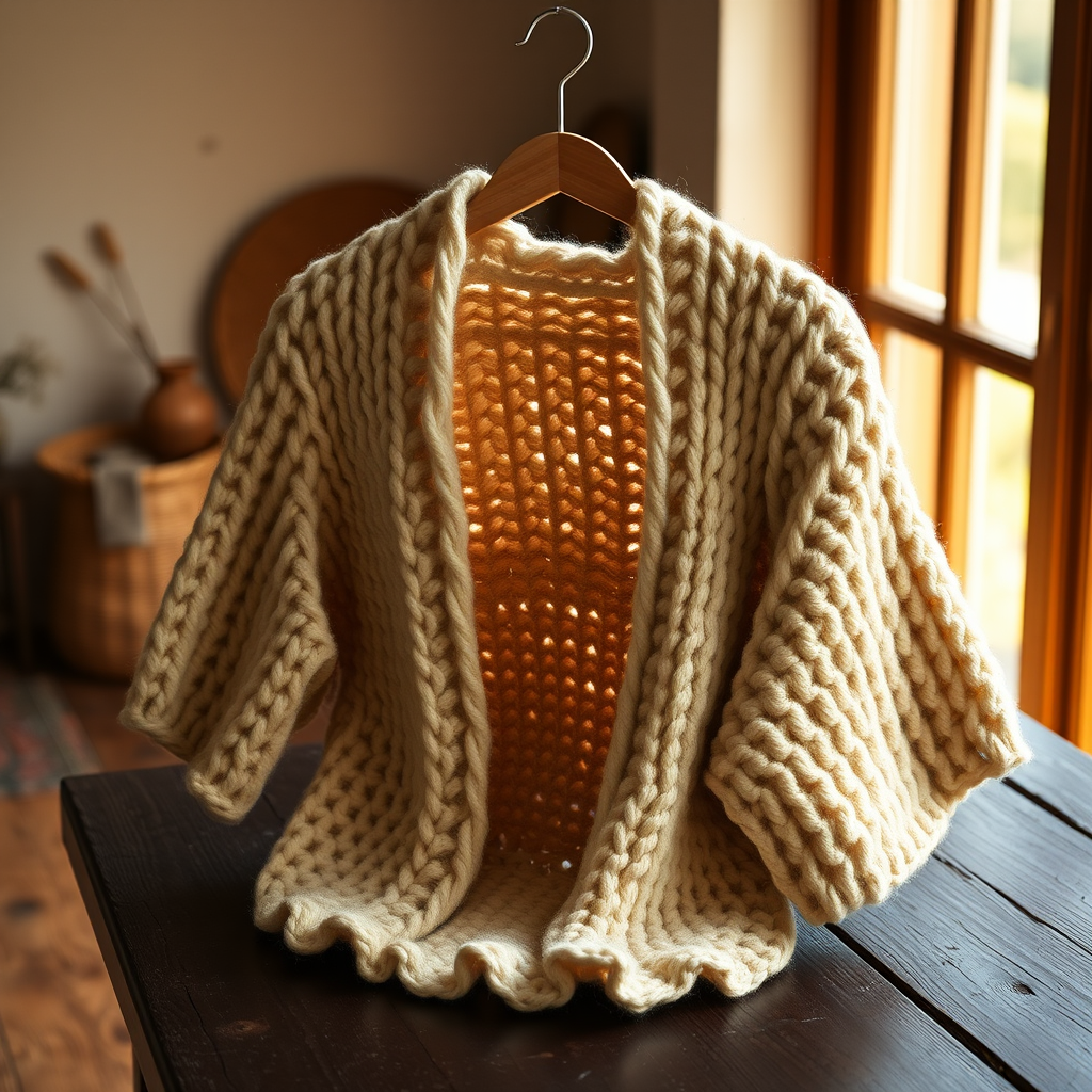 The Driftwood Cocoon Shrug: A Free Knitting Pattern for a Cozy, Textured Oversized Cardigan