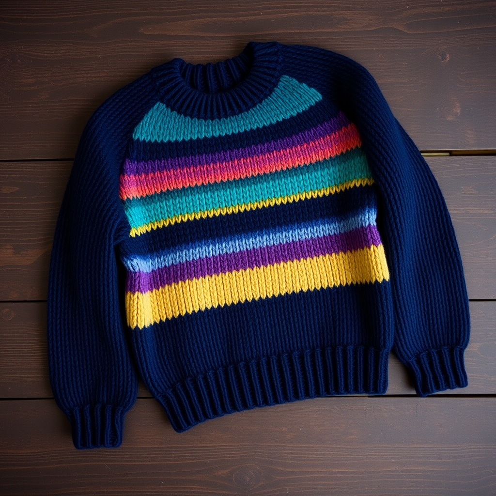Aurora Borealis Sweater Free Pattern – A Knitted Colorwork Yoke Pullover