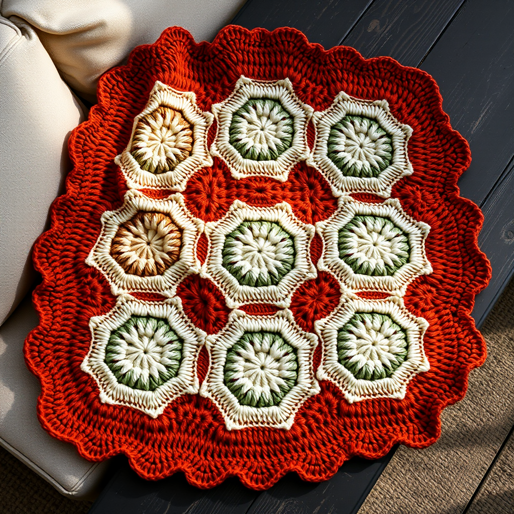 Whispering Dunes Octagon Granny Afghan Free Pattern – Crochet a Desert Mirage Throw