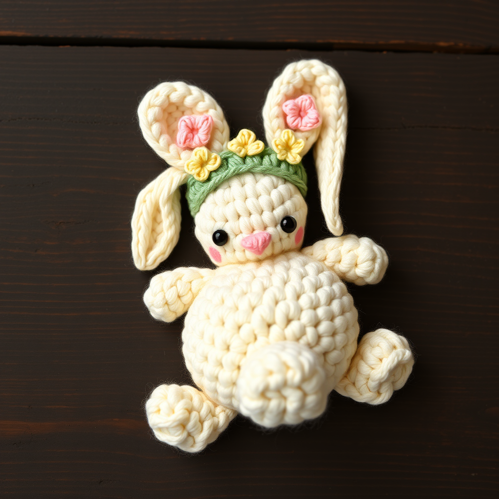 Meadow Whisper Crochet Bunny Applique Free Pattern
