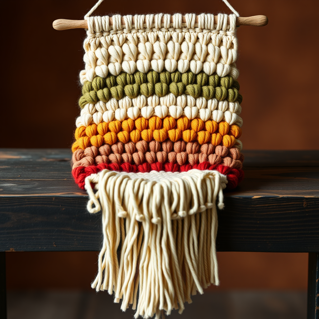 Whispering Dunes Boho Wall Hanging Free Pattern