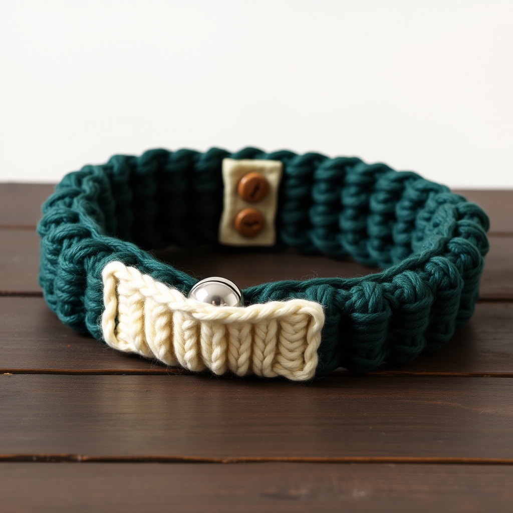 Jingle Bell Meadow Collar Free Knitting Pattern – Festive Pet Neckwear