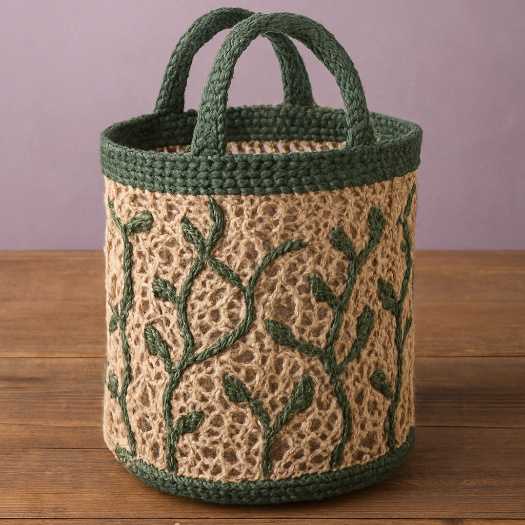 Twisted Vine Reusable Grocery Sack Free Pattern
