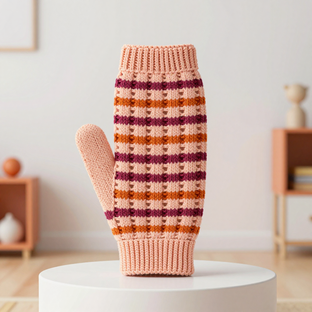 Marrakech Windowpane Knit Mitts Free Pattern: Eyelet Lace Fingerless Gloves