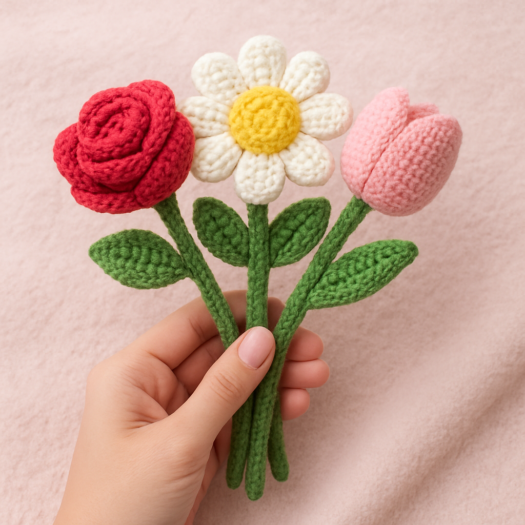 Blooming Bouquet Amigurumi Free Pattern