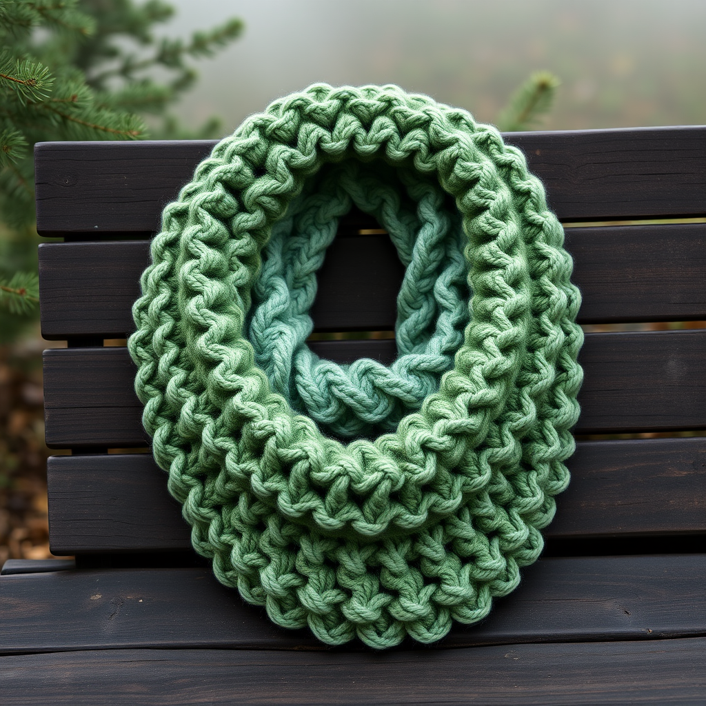 Whispering Pines Infinity Scarf Free Pattern – Chunky Crochet Loop