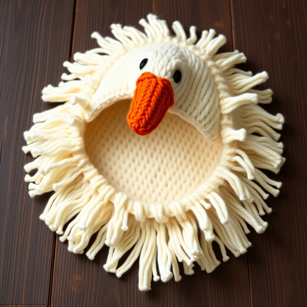 The Grand Gander Wig Free Pattern – A Knitted Feathered Fowl Fascinator