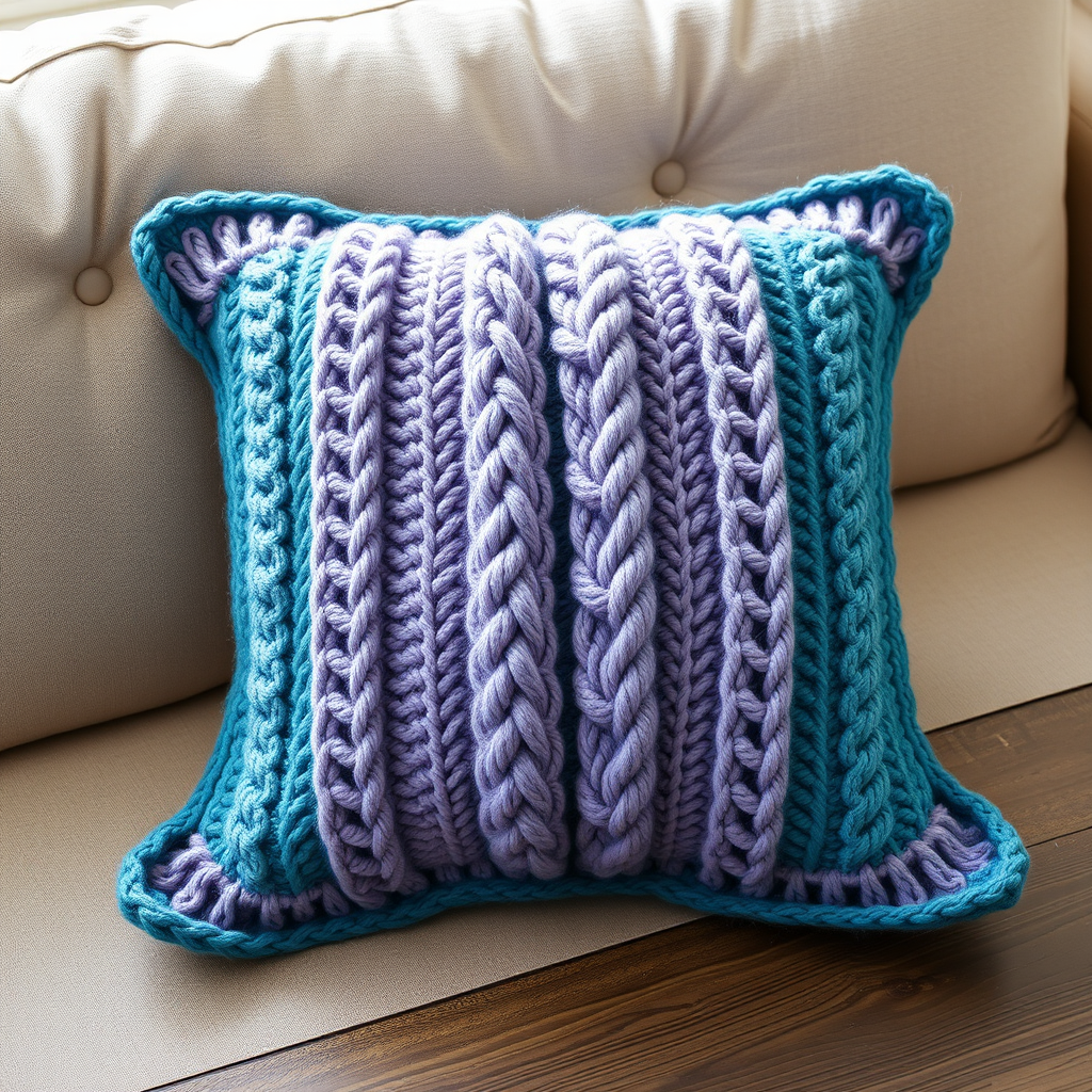 Aurora Waves Throw Pillow Free Pattern