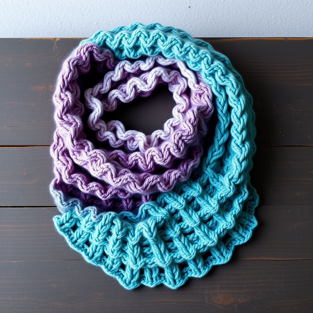 Aurora Boreal Mist Scarf Free Pattern – Knit a Shimmering Gradient Wrap