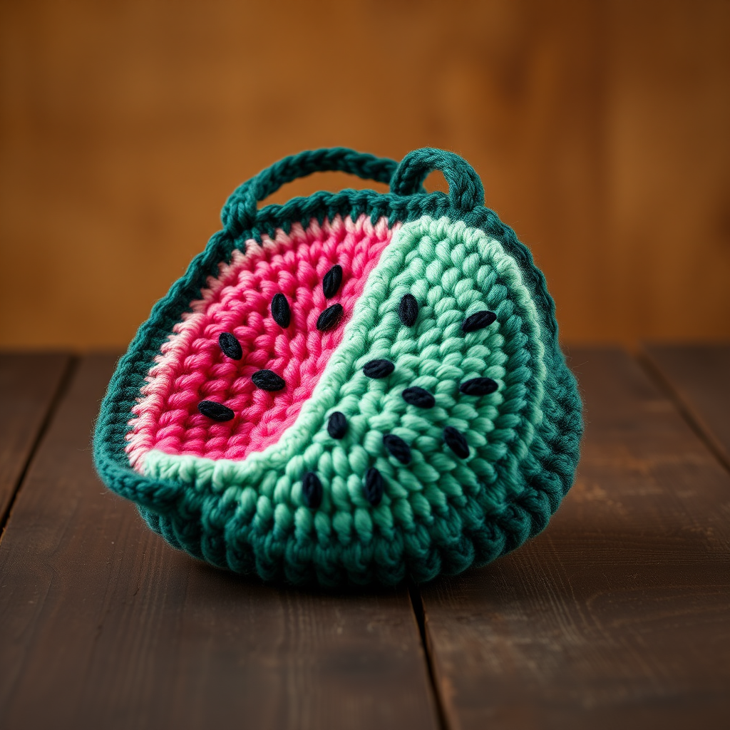 The Sun-Kissed Watermelon Slice Bag Free Crochet Pattern – A Juicy Summer Tote