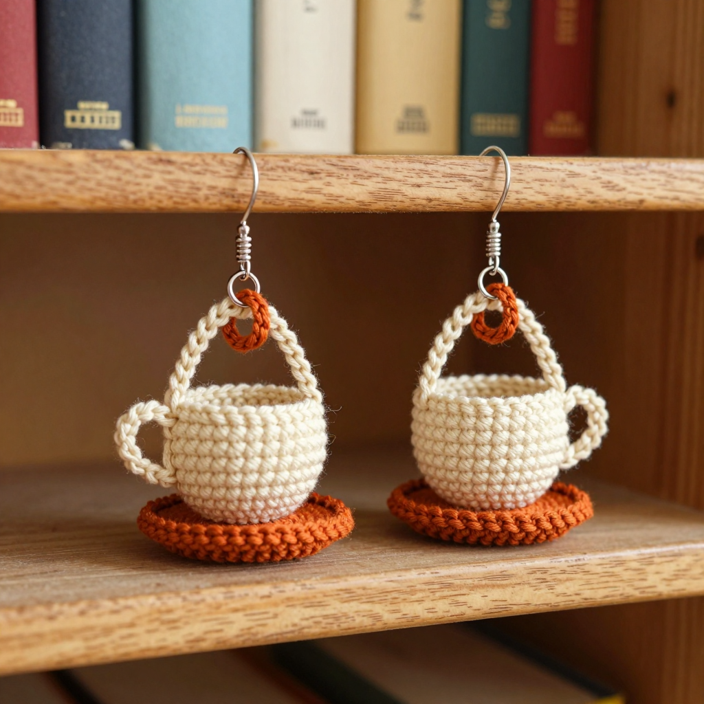 Victorian Teacup Crochet Earrings Free Pattern