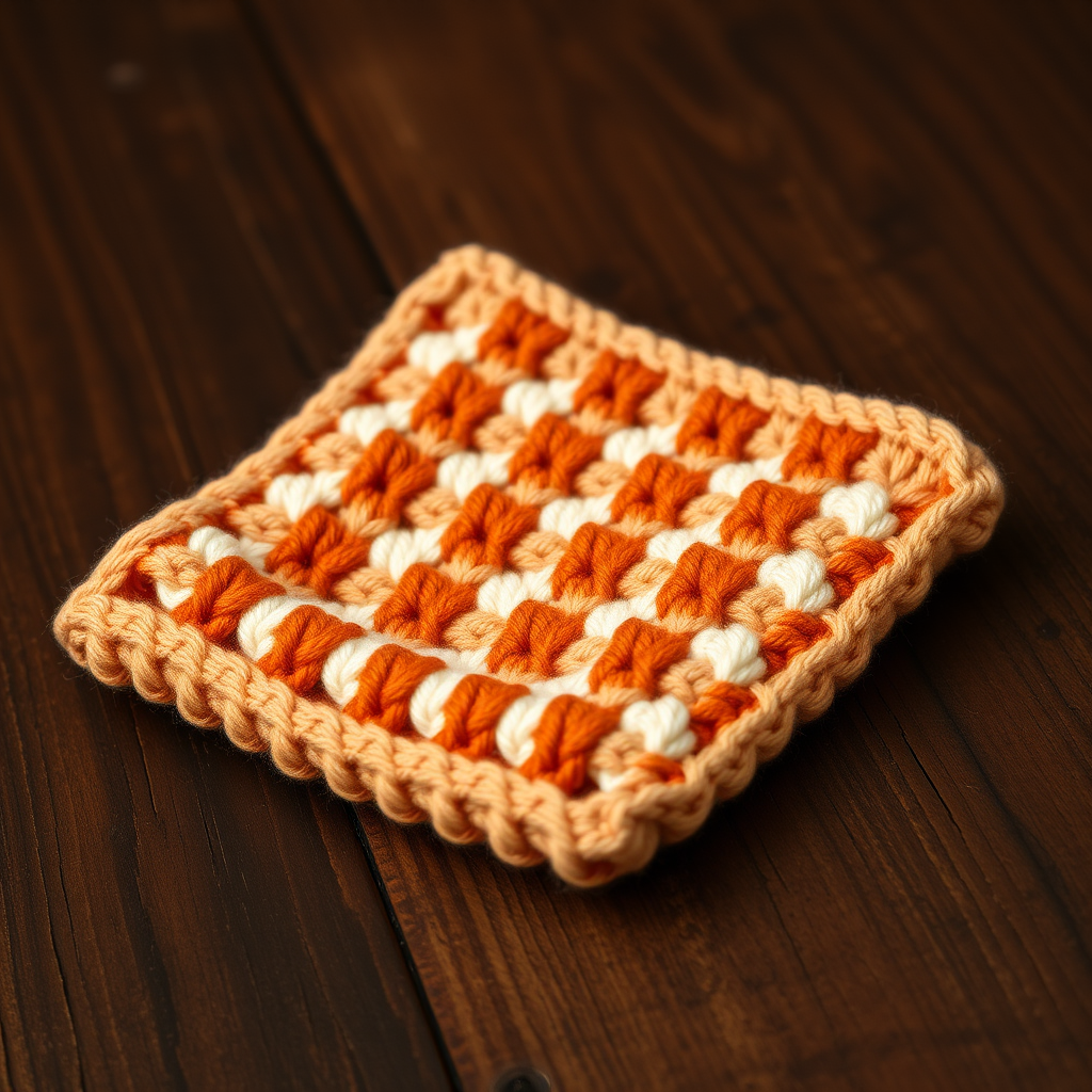 Harvest Moon Gingham Dishcloth Free Knitting Pattern