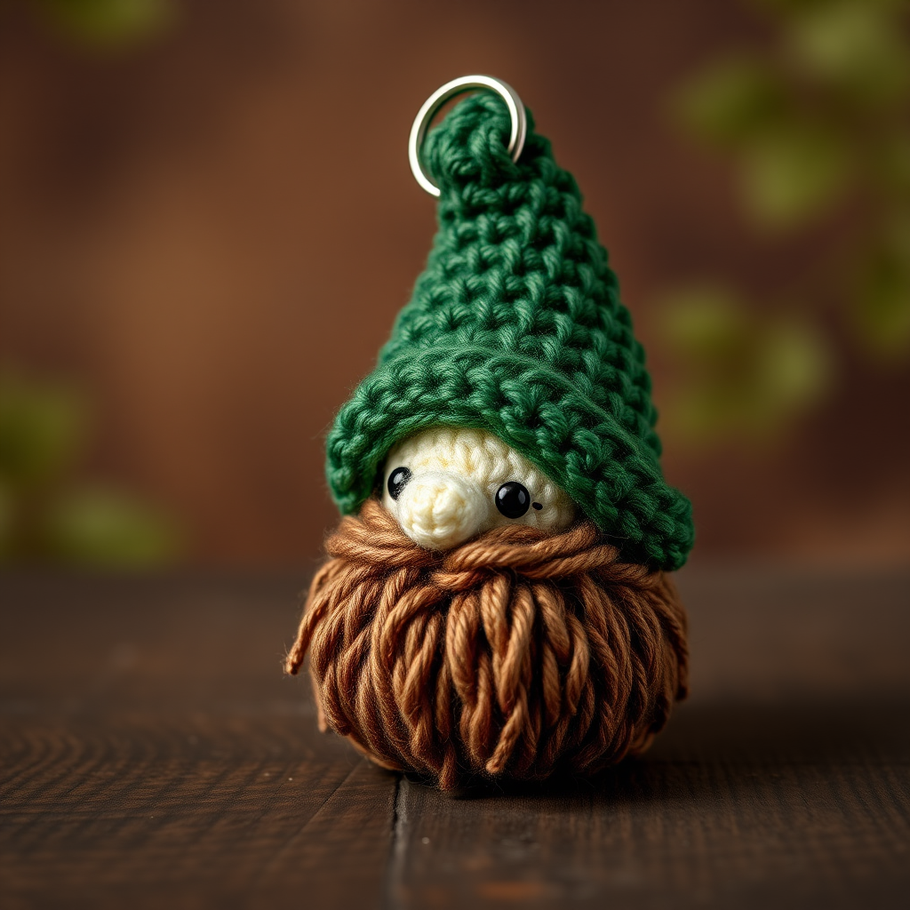 The Mossy Gnome Keychain: A Free Crochet Pattern for a Textured, Woodland Charm