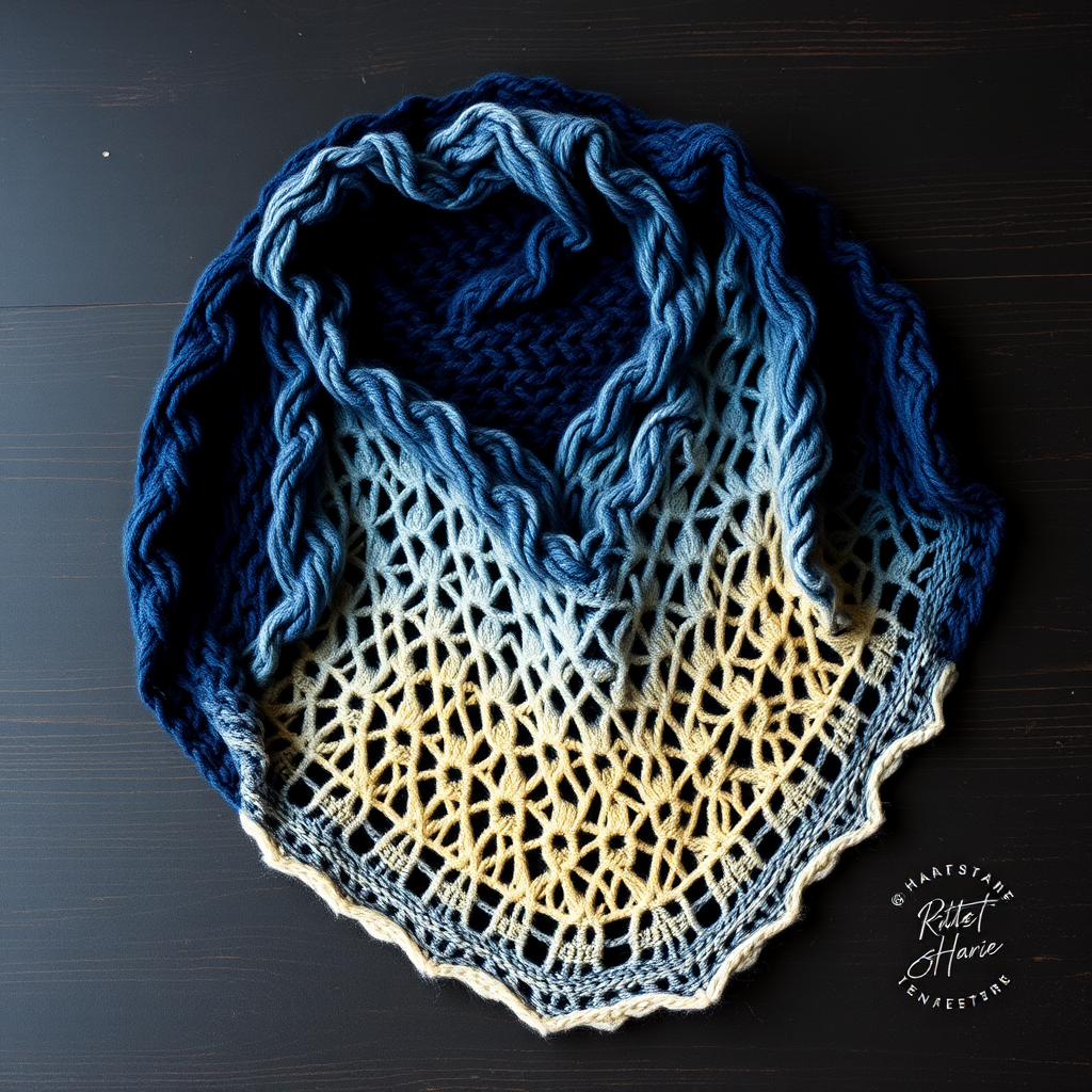 Celestial Driftwood Wrap Free Pattern – Knit a Starry Beach Stroll