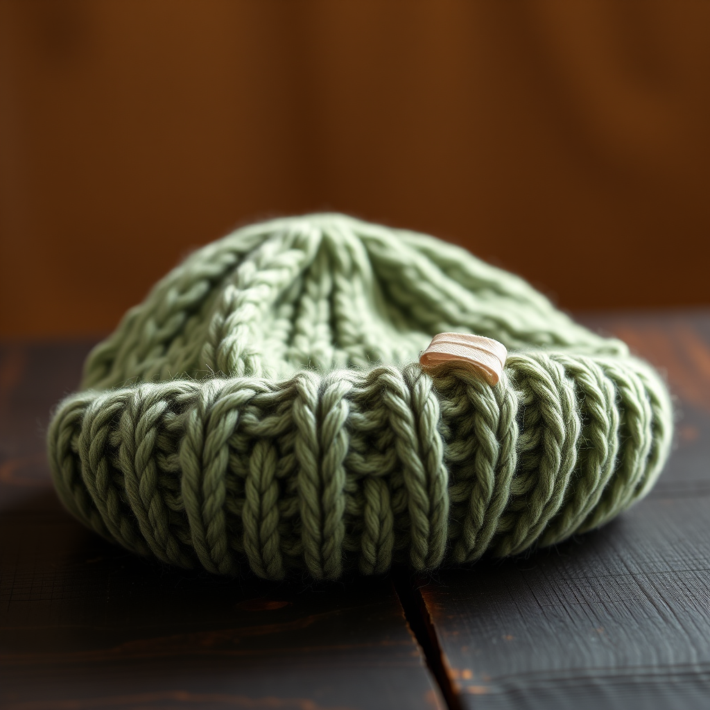 Enchanted Meadow Newborn Beanie with Satin Trim Free Pattern