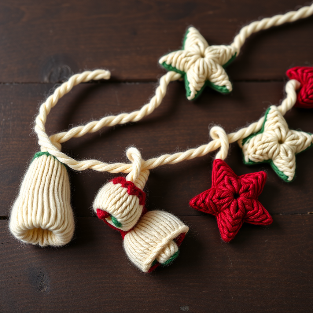 Starlight Sleigh Bell Garland Free Pattern – A Knitted Nordic Holiday Decoration