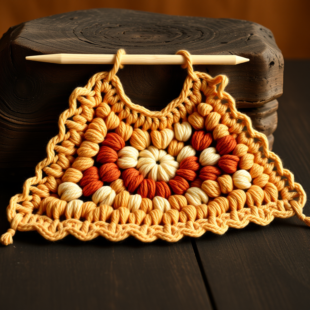 The Sunburst Mosaic Triangle: A Free Crochet Pattern for a Textured, Bohemian Wall Hanging