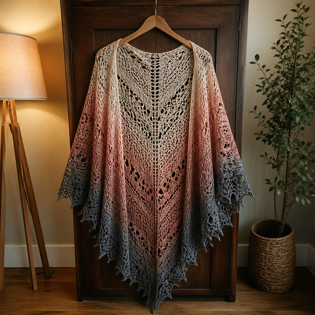 Crochet Elegant Gradient Lace Shawl Free Pattern