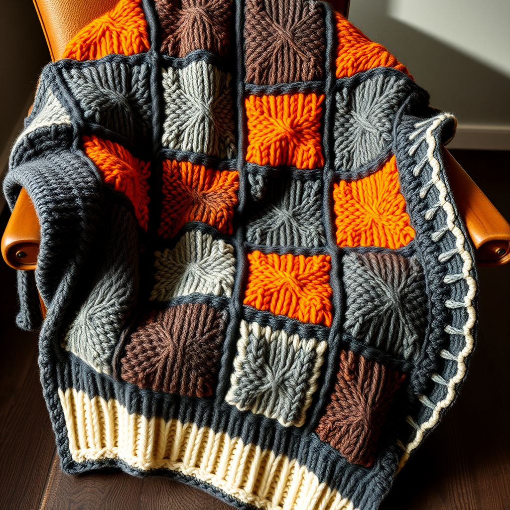 The Emberstone Chunky Knit Afghan Free Pattern – A Textured Hearthside Throw