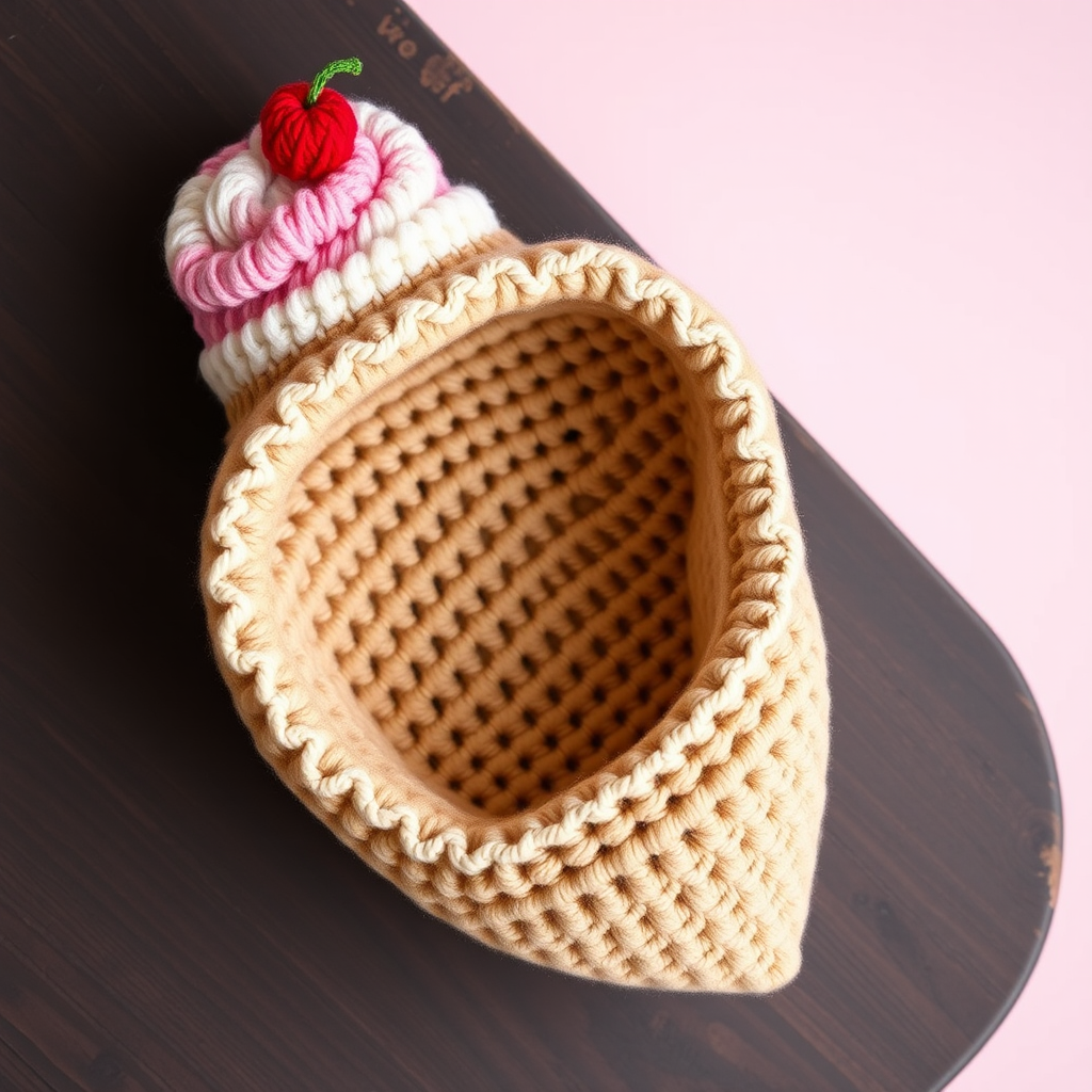 The Sundae Snuggle Cocoon and Hat Free Pattern – A Swirl-Stitched Ice Cream Cone Set