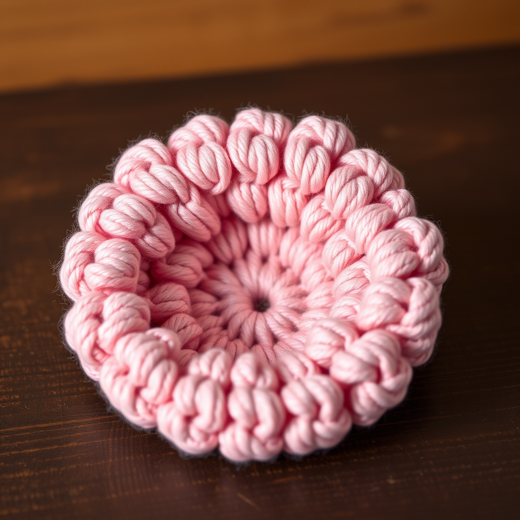 Blooming Puff Stitch Face Scrubby Free Pattern