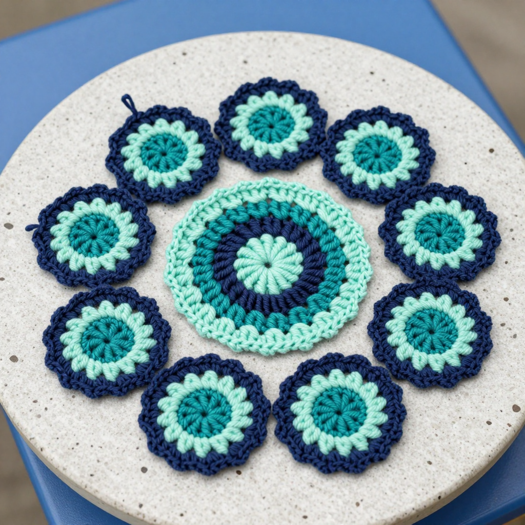 Bubble Shell Hexagon Buttons Free Crochet Pattern