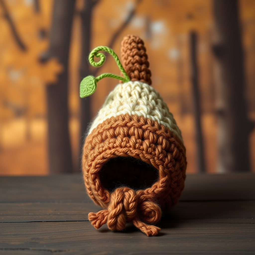 Enchanted Acorn Pixie Bonnet Free Pattern – Crochet a Whimsical Woodland Baby Hat