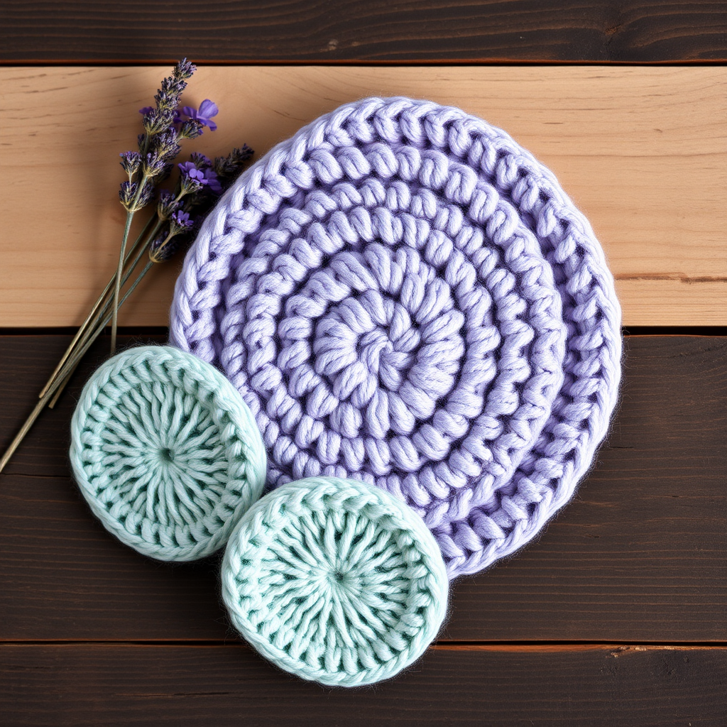 Lavender Lagoon Scrubby Set Free Pattern – Knit a Spa-Inspired Facial Scrub and Cotton Pads