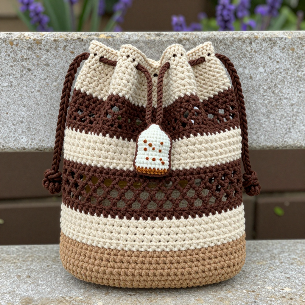 Toasted Marshmallow Camp Bag Free Crochet Pattern