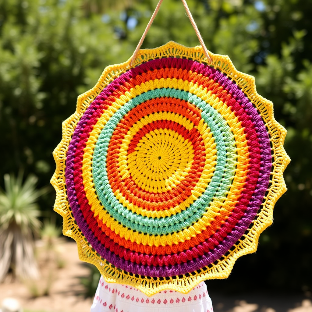 The Sunburst Mandala Wall Hanging Free Pattern
