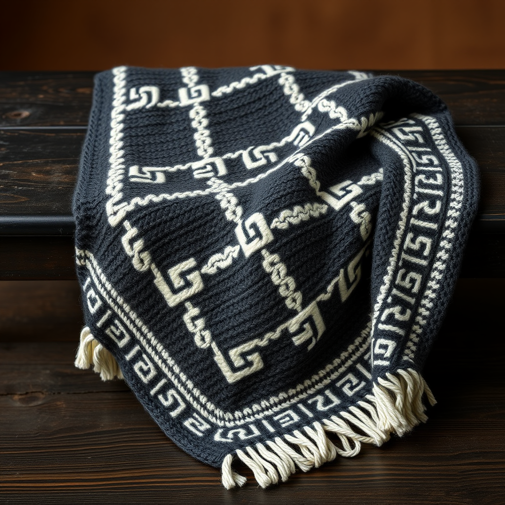 Free Pattern: Nordic Rune Whisperer Blanket Wrap