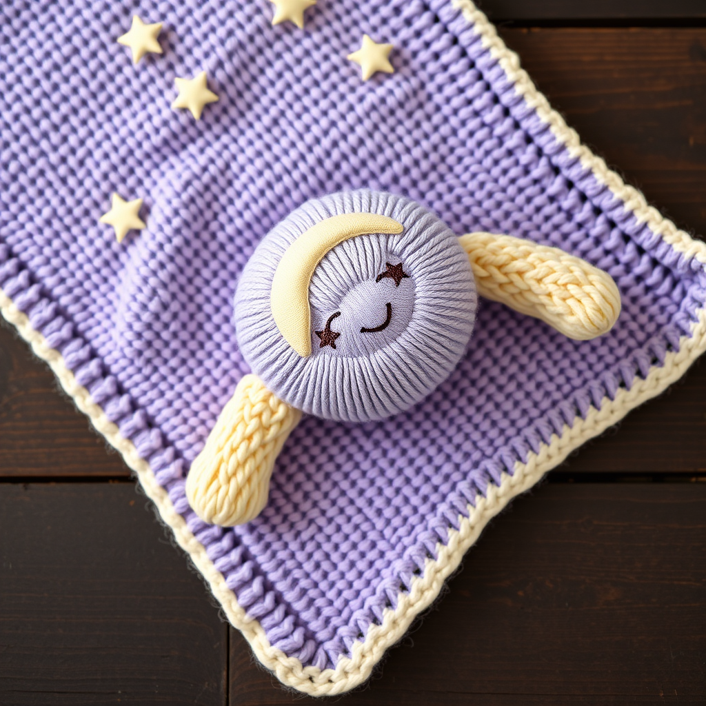 Moonlit Meadow Lovey Blanket Free Pattern – Knit a Starry Night Comfort