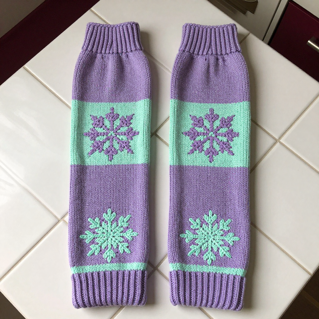 Mountain Cabin Fold-Over Leg Warmers: Free Knit Pattern