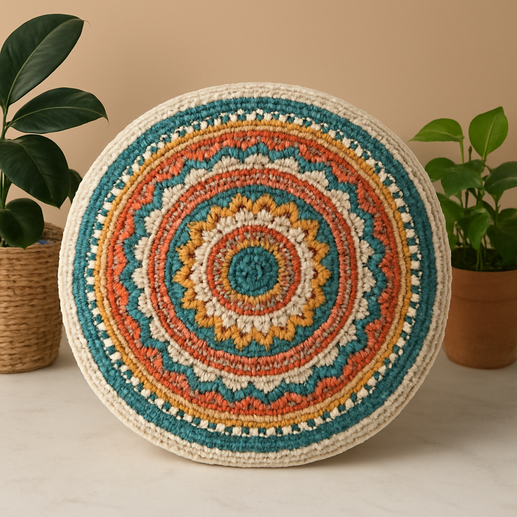 Mystical Mandala Cushion Cover Free Pattern