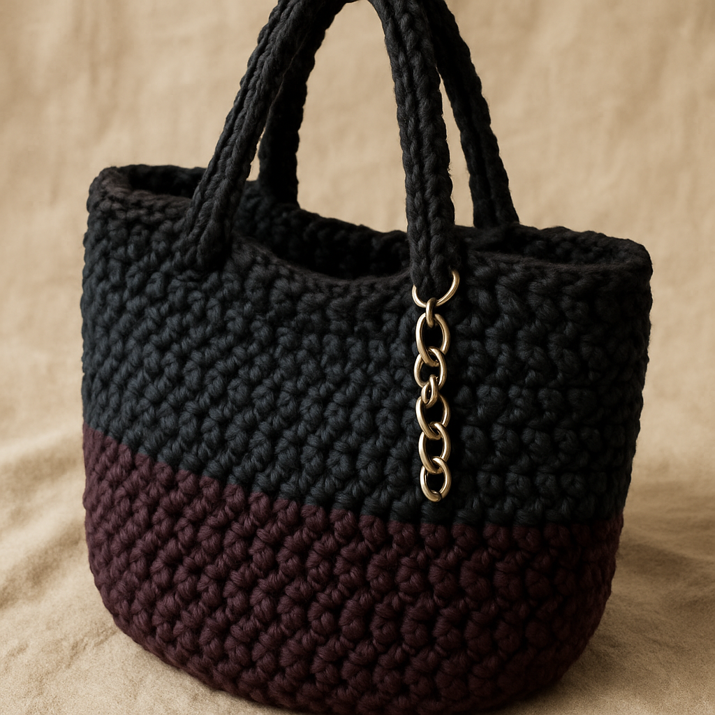 Chunky Y2K Dark Mood Tote - Free Pattern