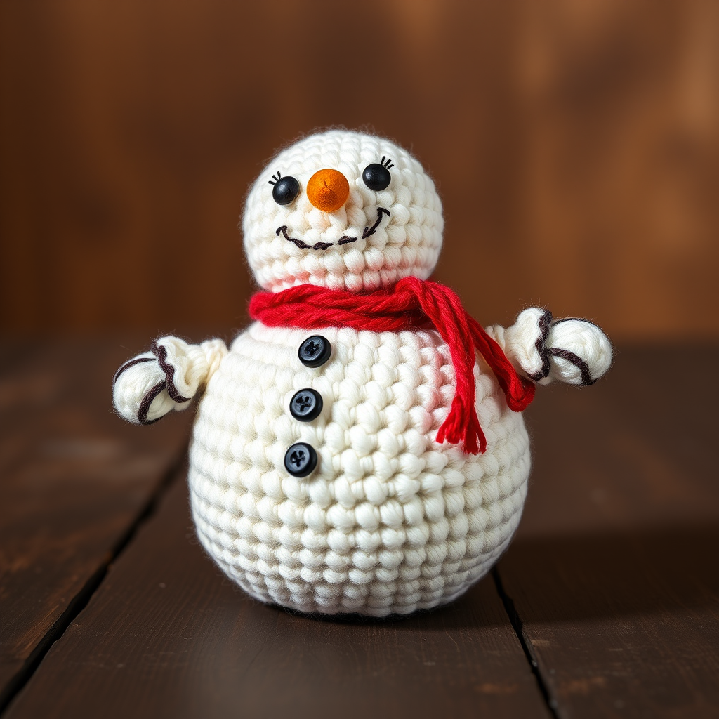 Sparkles The Snowman Amigurumi Free Pattern