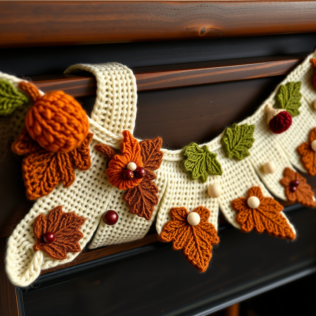 Whimsical Woodland Bunting Free Pattern – A Knitted Acorn & Leaf Garland