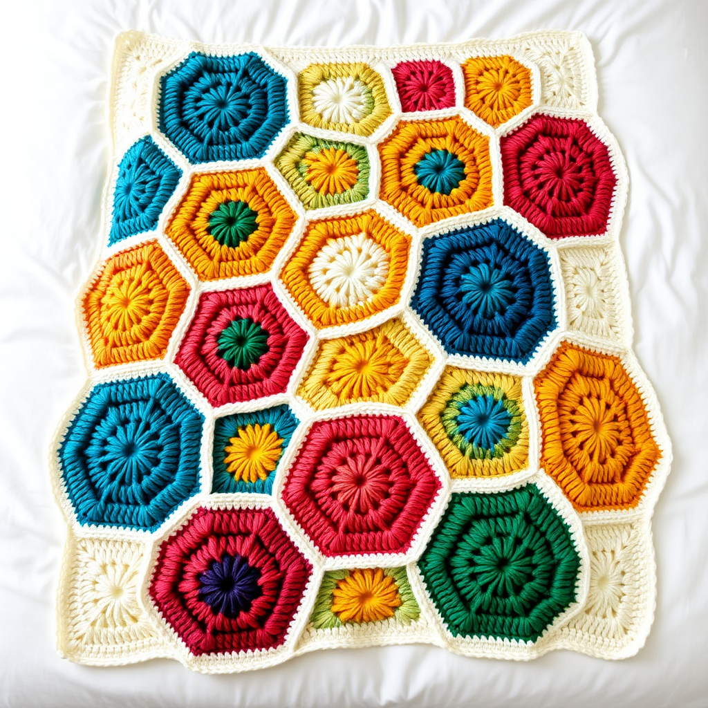 The Cozy Hexagon Blanket Free Pattern