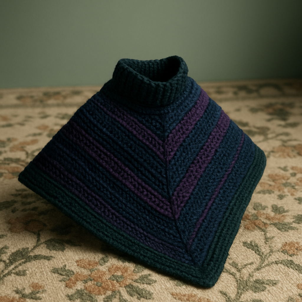 Free Pattern: Dark Academia Jewel-Toned Cat Cape with Stripes