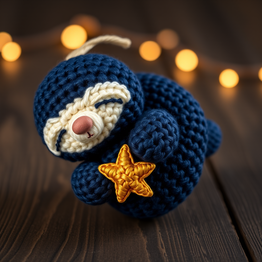 Celestial Sloth Ornament Free Pattern – Cozy Starry Night Crochet