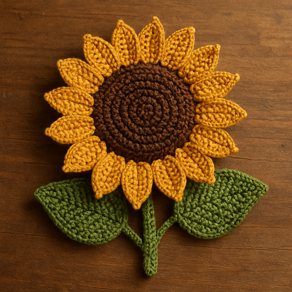 Crochet Vibrant Whimsical Floral Coaster Set Free Pattern