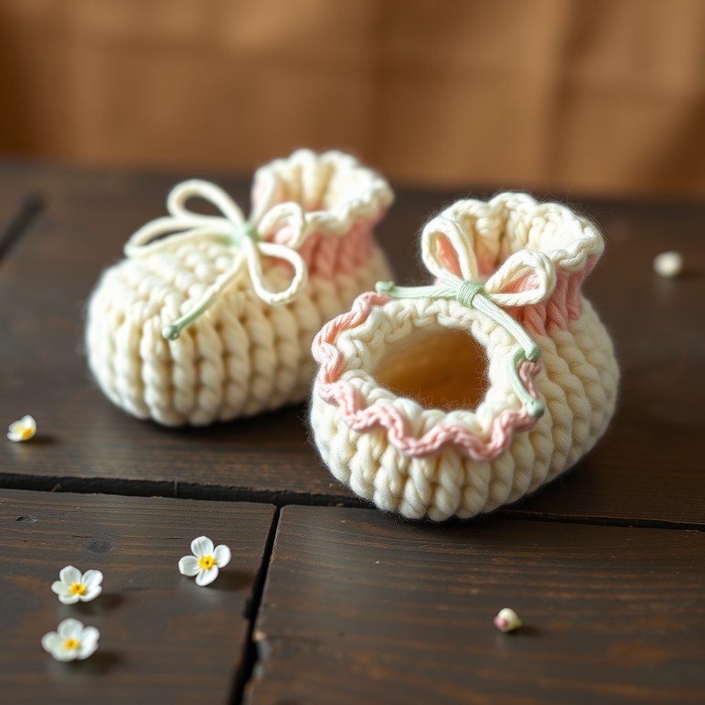 The Willow Wisp Baby Booties Free Pattern – Knit a Soft Petal-Stitch Spring Heirloom