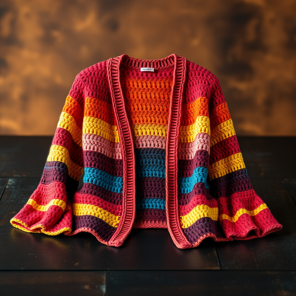 Free Pattern: The Los Angeles Sunset Mosaic Cardigan