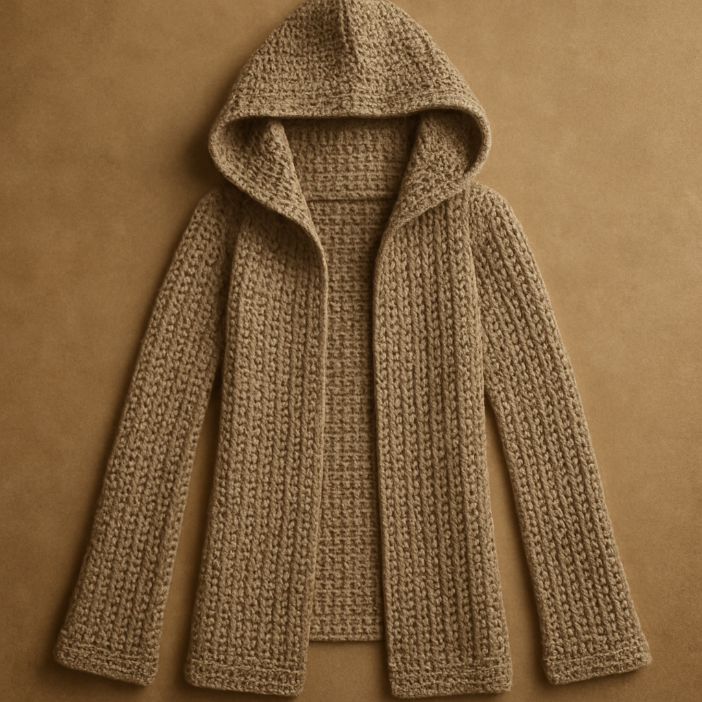 Crochet Lush Textured Hooded Wrap Free Pattern