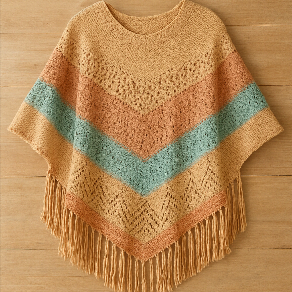 Desert Mirage Boho Poncho Free Pattern