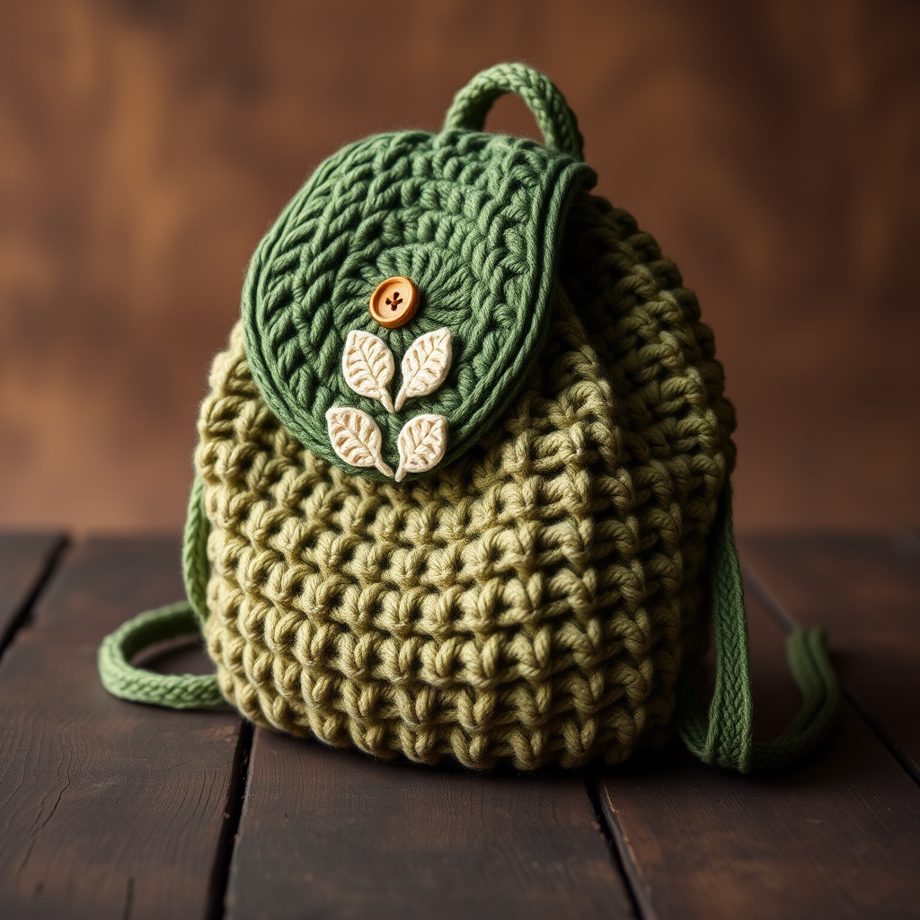 Enchanted Fern Crochet Backpack Free Pattern