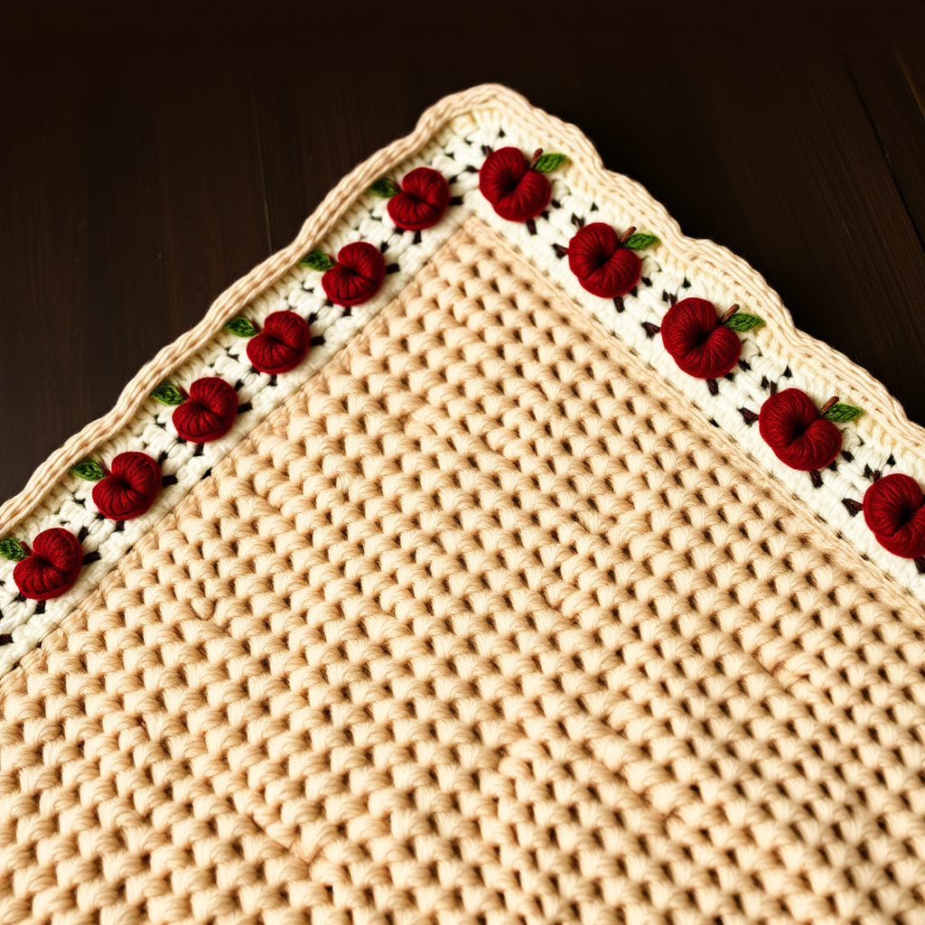 Orchard Basketweave Apple Afghan Free Crochet Pattern – Cozy Farmhouse Throw